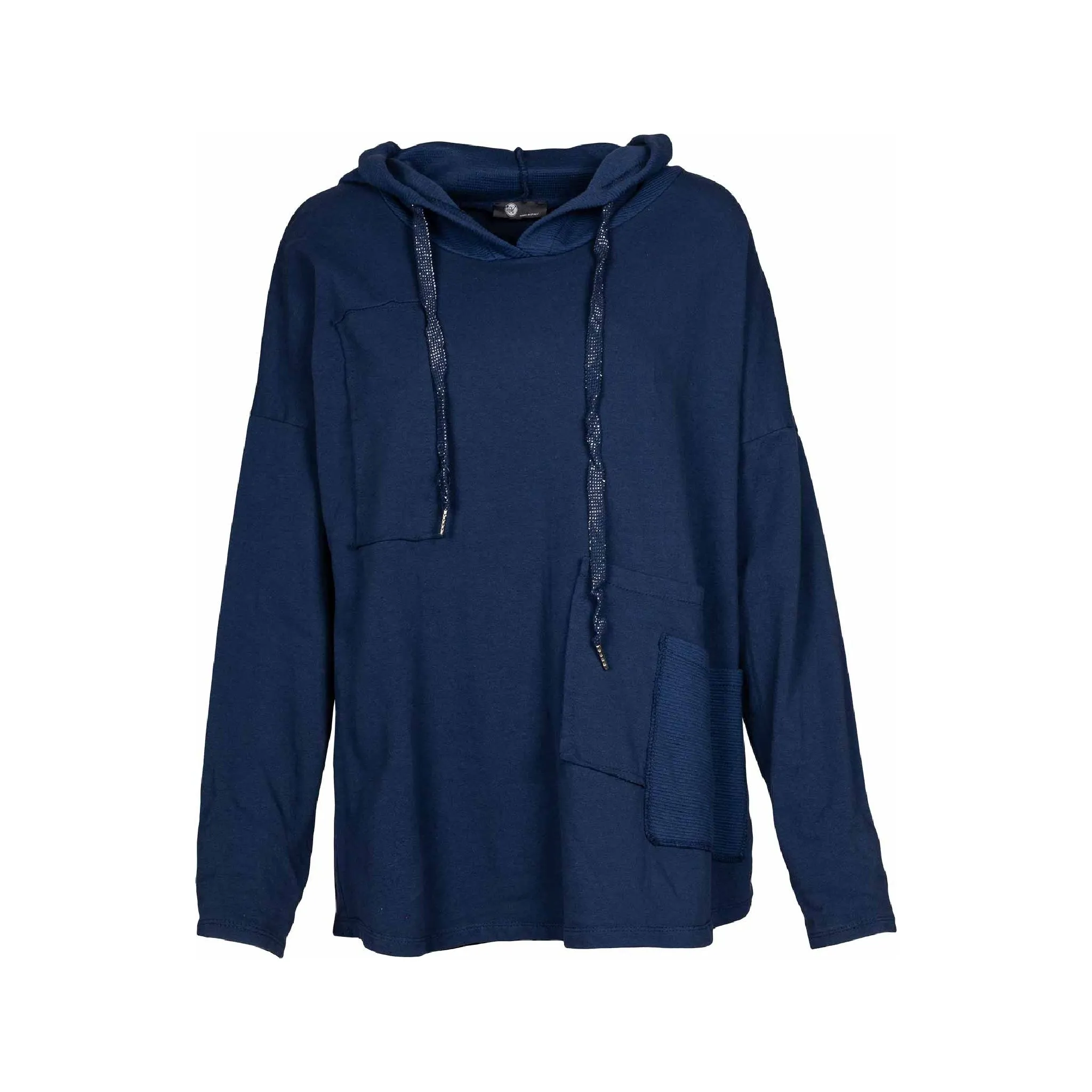 M Made in italy  Women's Woven Long Sleeve Hoodie