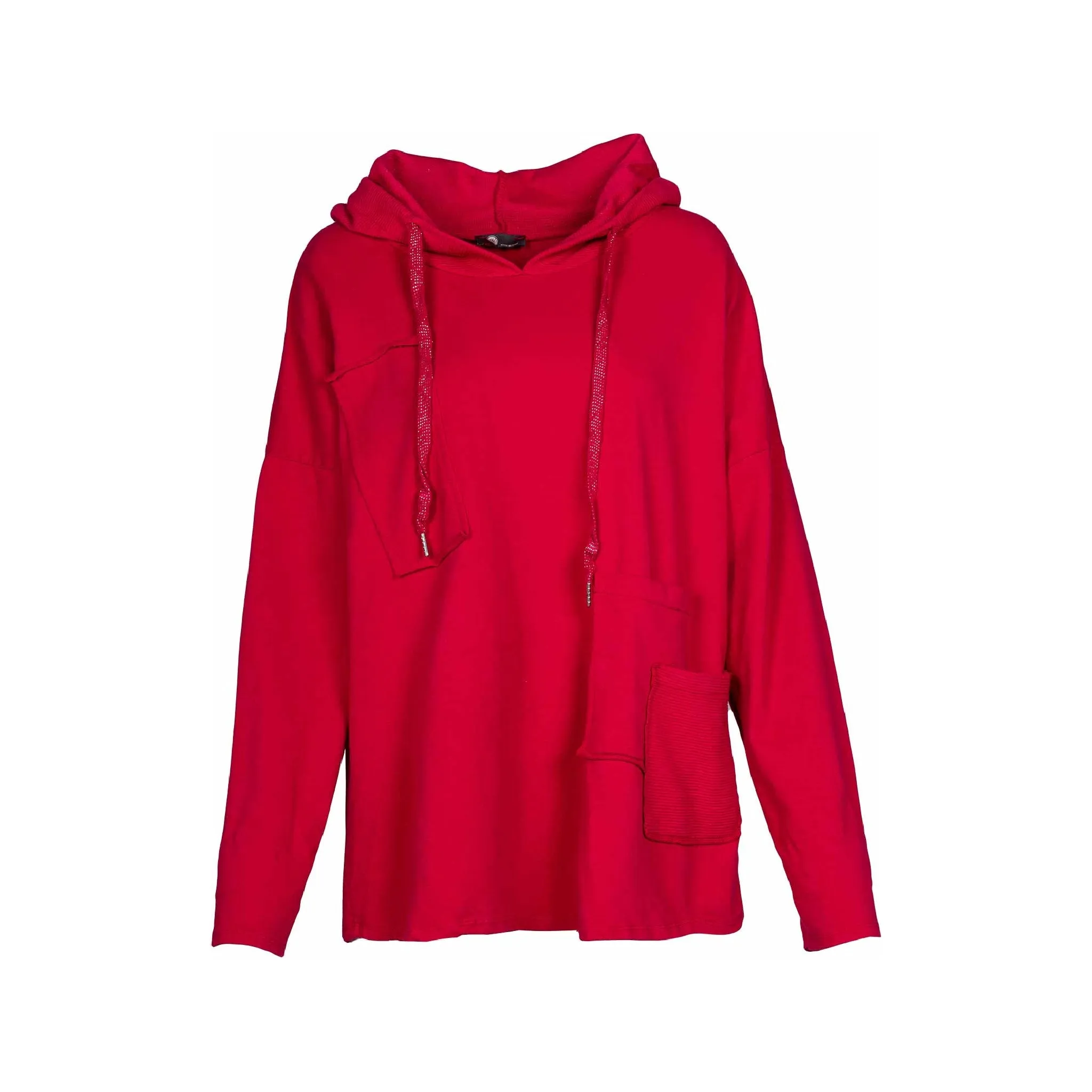 M Made in italy  Women's Woven Long Sleeve Hoodie