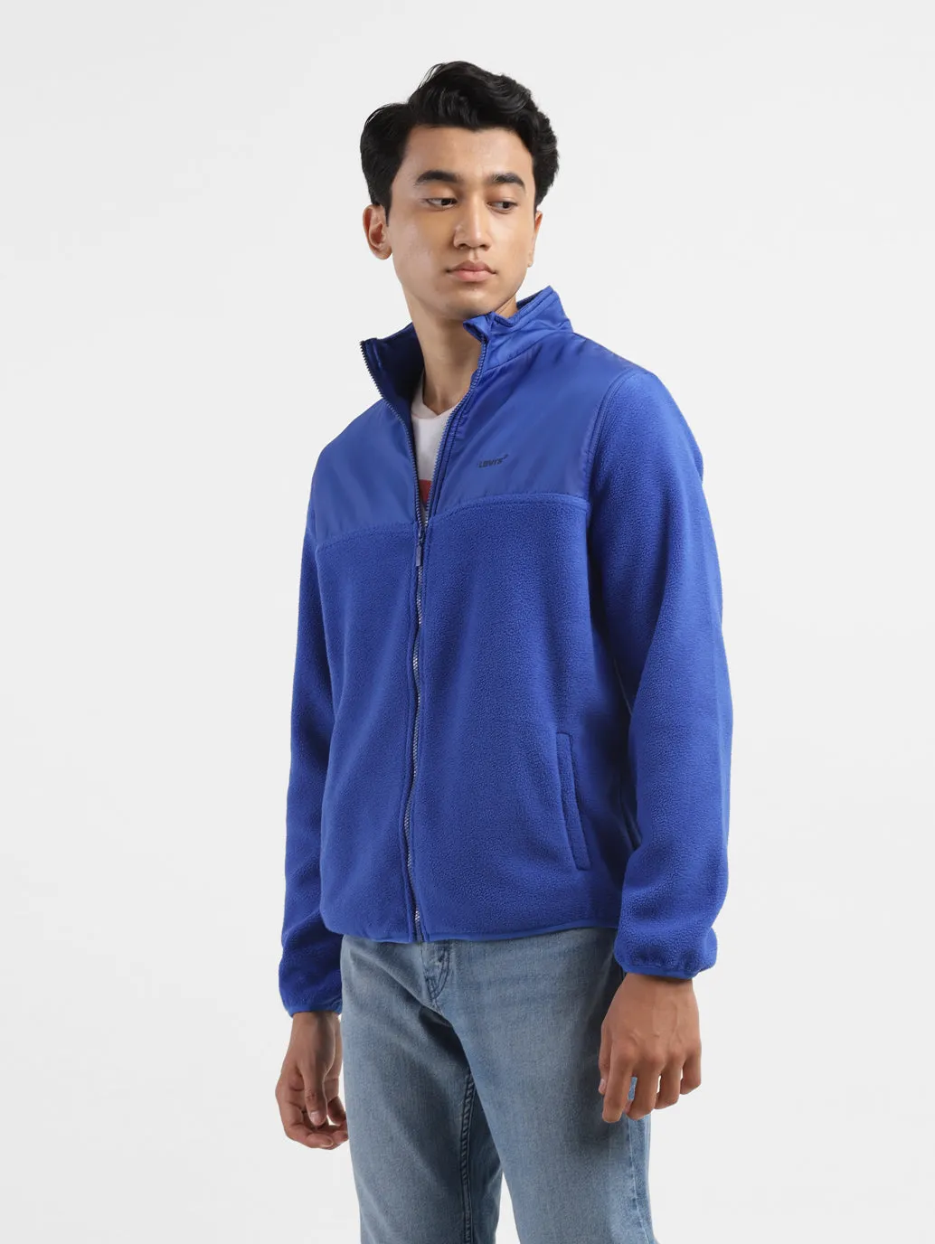 Mens Crew Neck Printed Tailored Jacket