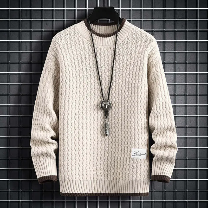 Men's Knitted Sweater Breathable Loose Fit