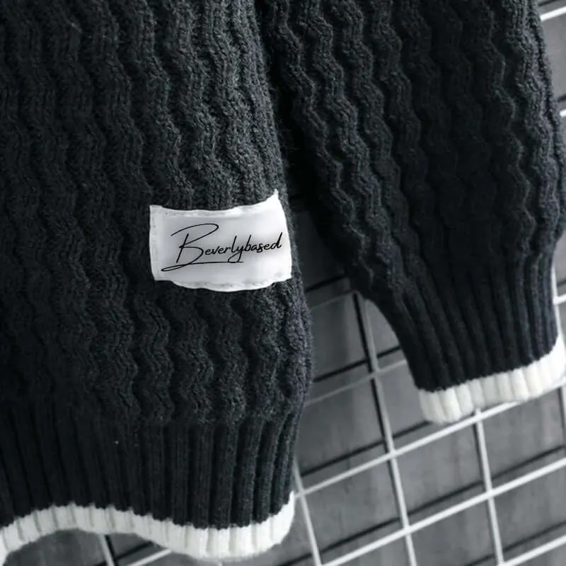 Men's Knitted Sweater Breathable Loose Fit