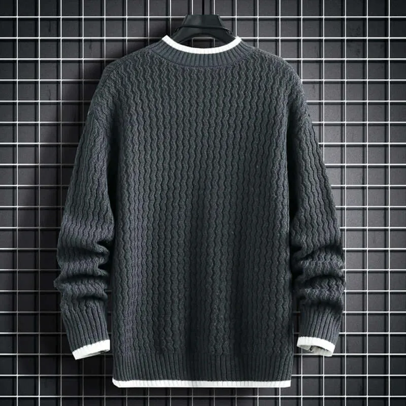 Men's Knitted Sweater Breathable Loose Fit