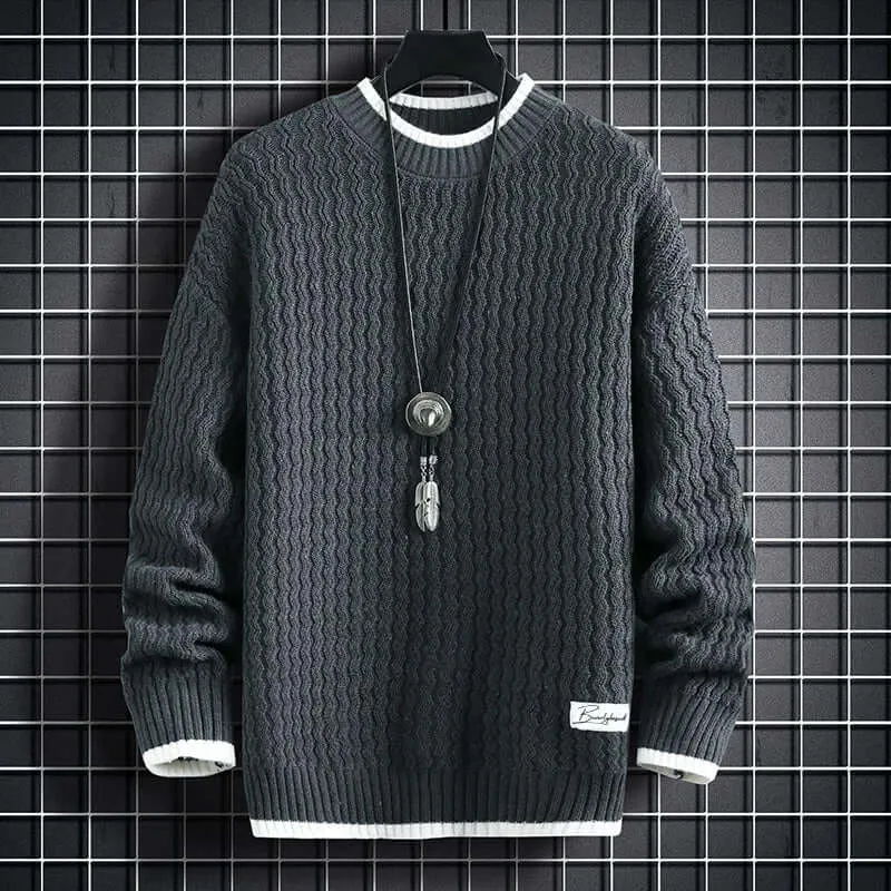 Men's Knitted Sweater Breathable Loose Fit