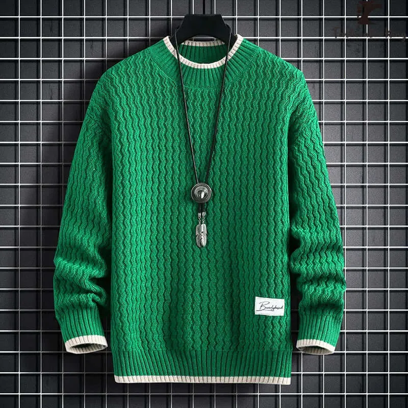 Men's Knitted Sweater Breathable Loose Fit