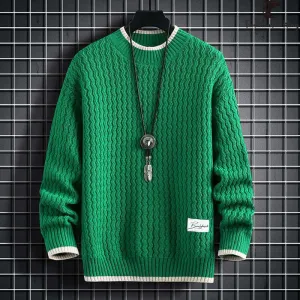Men's Knitted Sweater Breathable Loose Fit