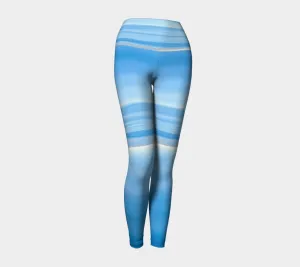 Ocean Blue Yoga Leggings
