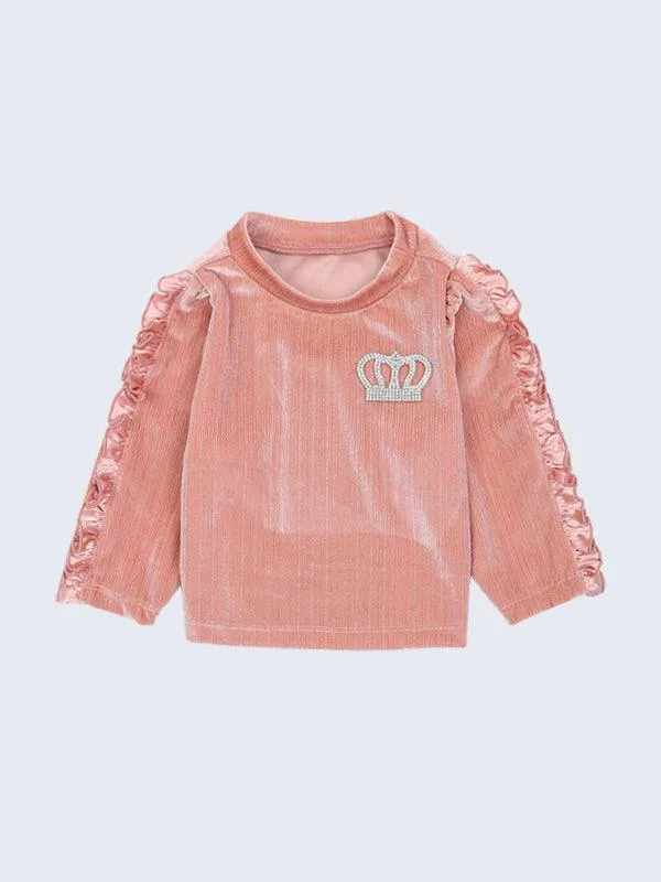 One Friday Pink Full Sleeves Top