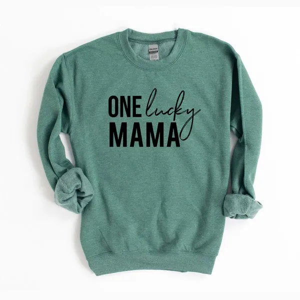 One lucky Mama Graphic Sweatshirt