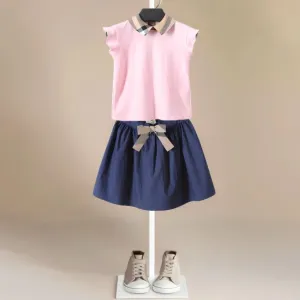 Organic Cotton Retro Skirt & Top Set