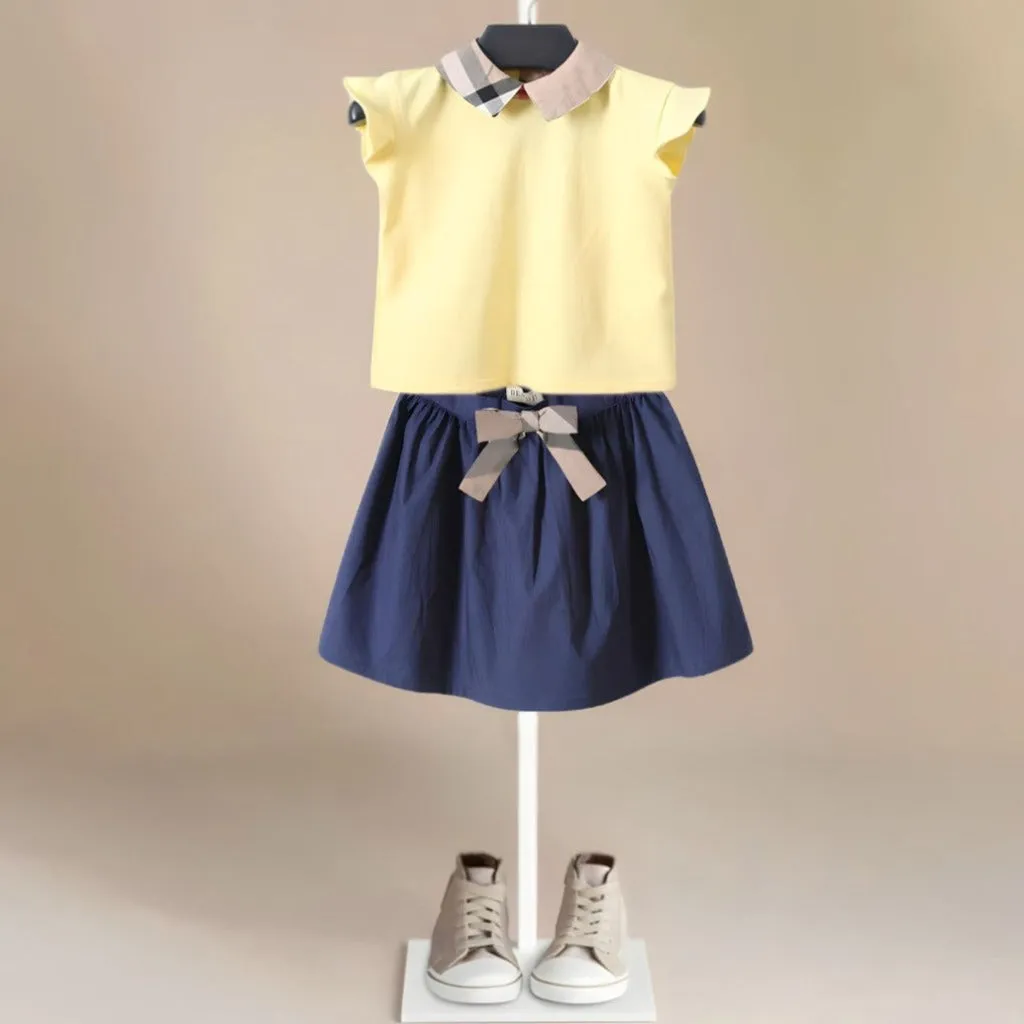 Organic Cotton Retro Skirt & Top Set