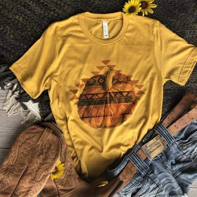 Petra's Southwestern Pumpkin Graphic T-Shirt