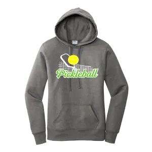 Pickleball Net | Women’s Fitted Hoodie Pickleball Sweatshirt | 50% Cotton 50% Poly Fleece