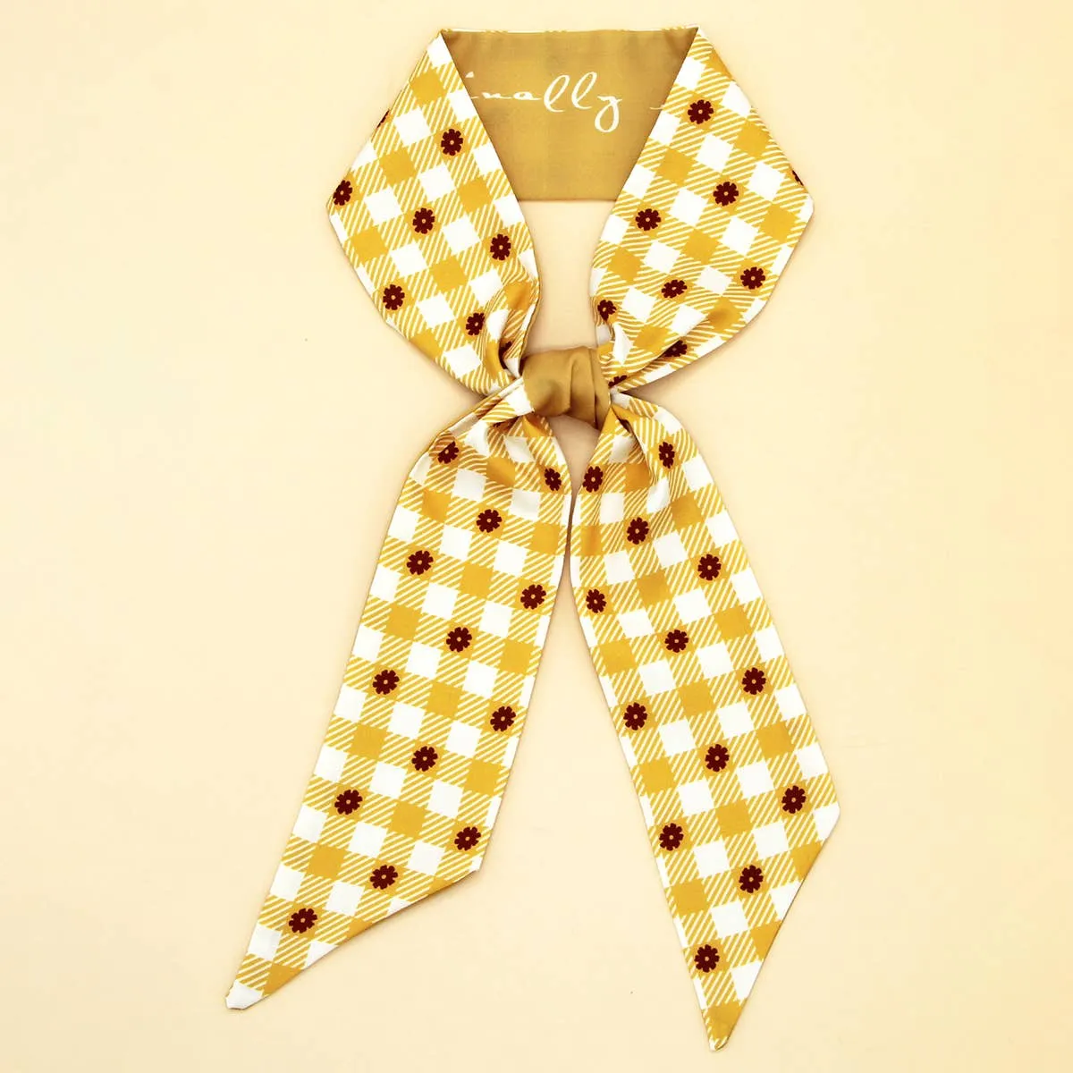 PLAID PRINT HEAD SCARVES_CWASC0096