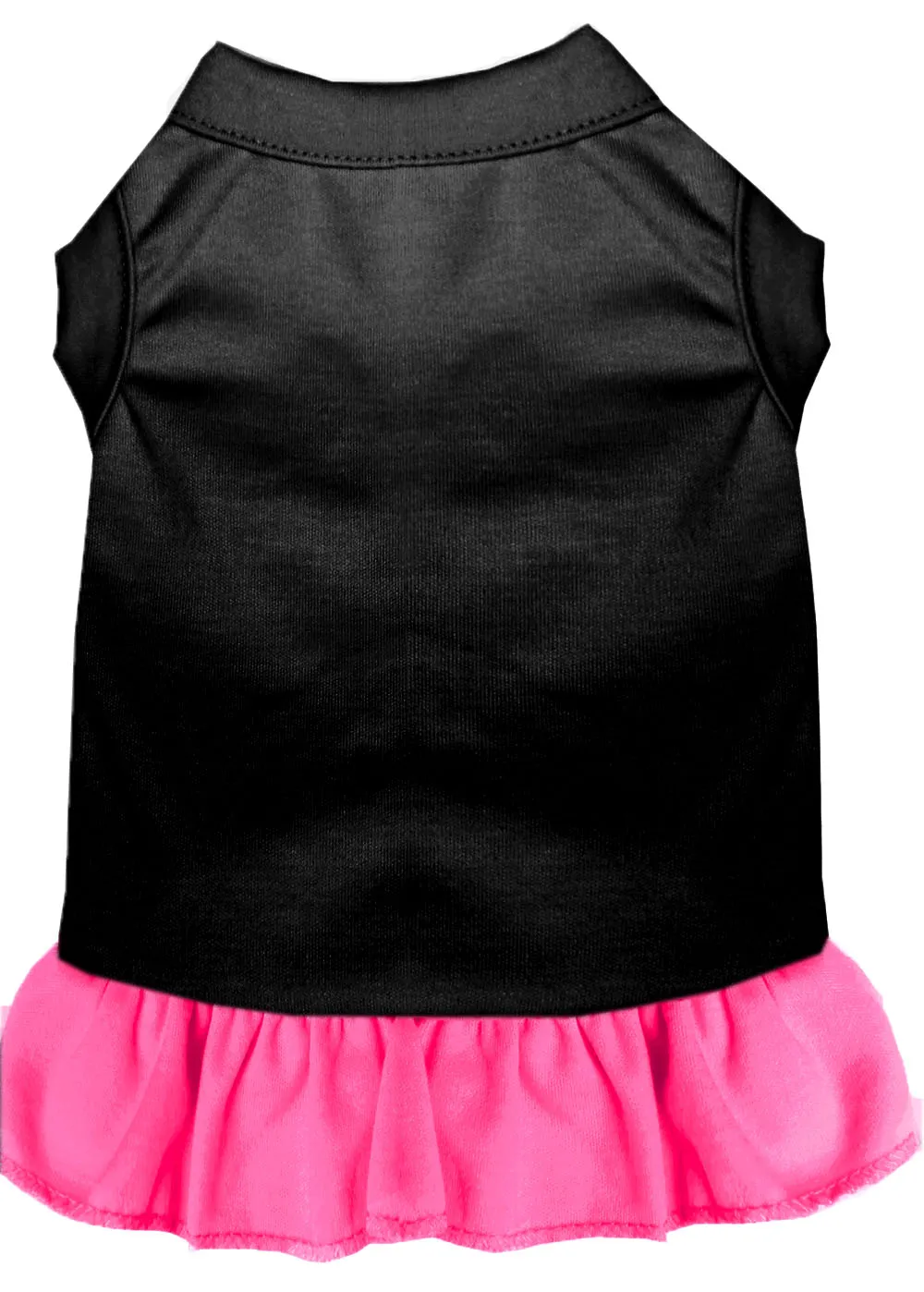 Plain Pet Dress Black With Bright Pink Lg