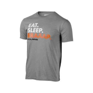 Polaris Men's Eat. Sleep. Brap. Tee T-Shirt Heather Gray