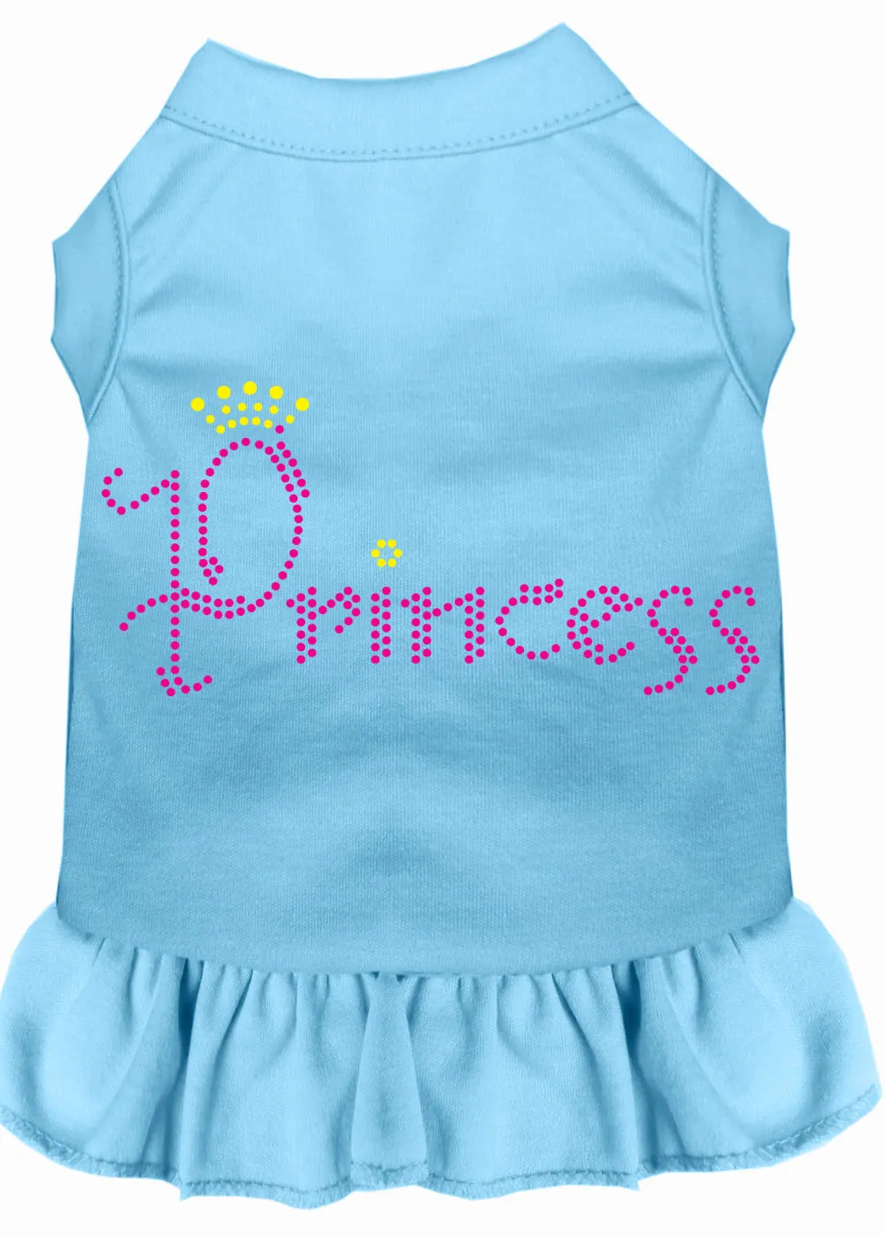 Princess Rhinestone Dress Baby Blue Xl