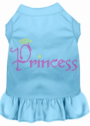 Princess Rhinestone Dress Baby Blue Xl