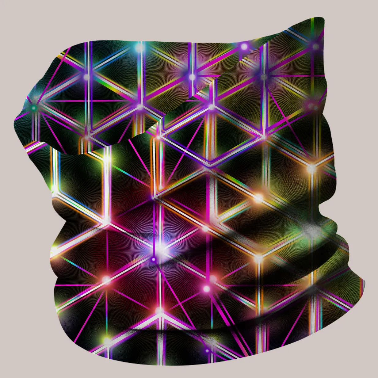 Psychedelic Neck-Gaiter (UV/RGB, Eco-Friendly, Unisex) | 2CB