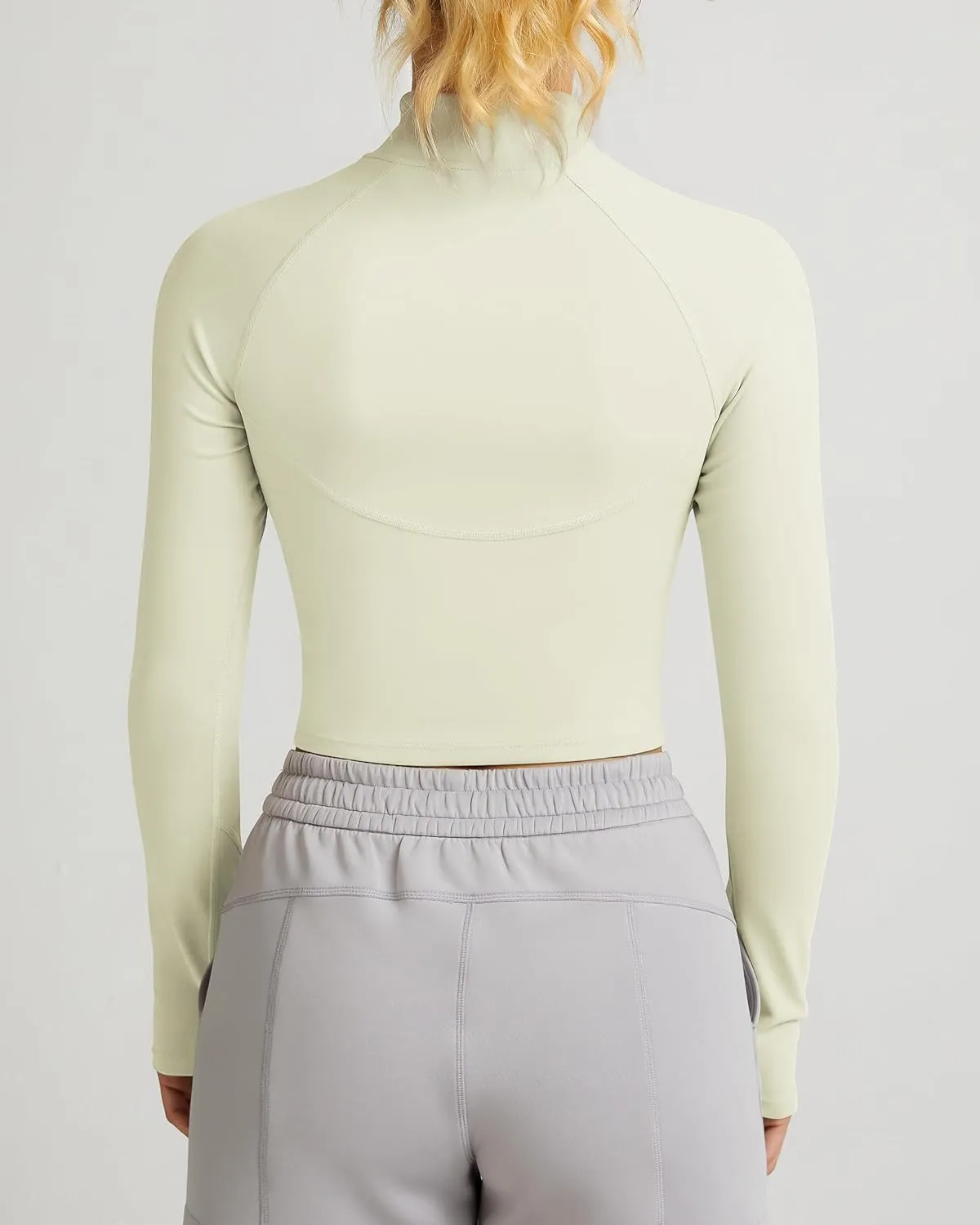 QUEENIEKE Hooded Workout Jacket for Women - Zip Up Athletic Running BBL Jacket Croped Tops with Back Mesh Vent & Thumb Holes