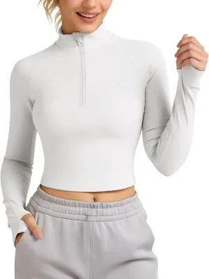 QUEENIEKE Hooded Workout Jacket for Women - Zip Up Athletic Running BBL Jacket Croped Tops with Back Mesh Vent & Thumb Holes