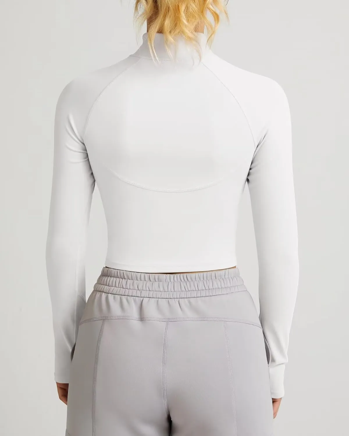 QUEENIEKE Hooded Workout Jacket for Women - Zip Up Athletic Running BBL Jacket Croped Tops with Back Mesh Vent & Thumb Holes