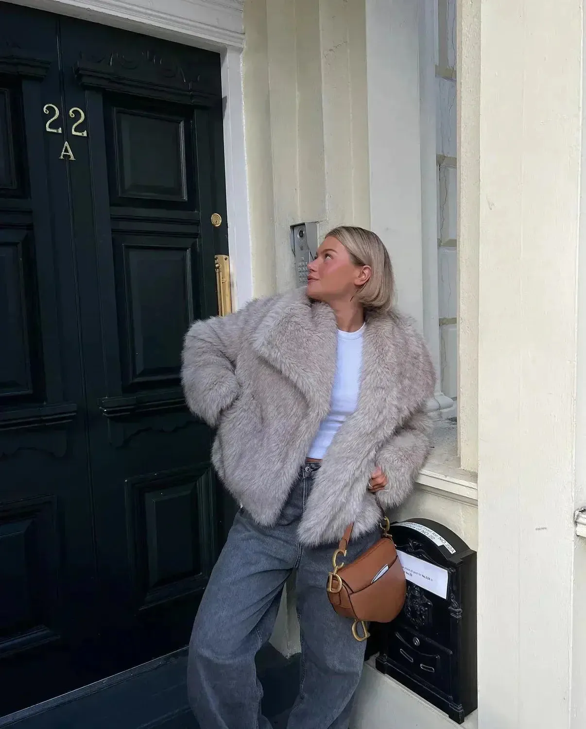 RENATA - Elegant Faux Fur Jacket
