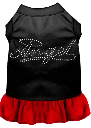 Rhinestone Angel Dress Black With Red Lg