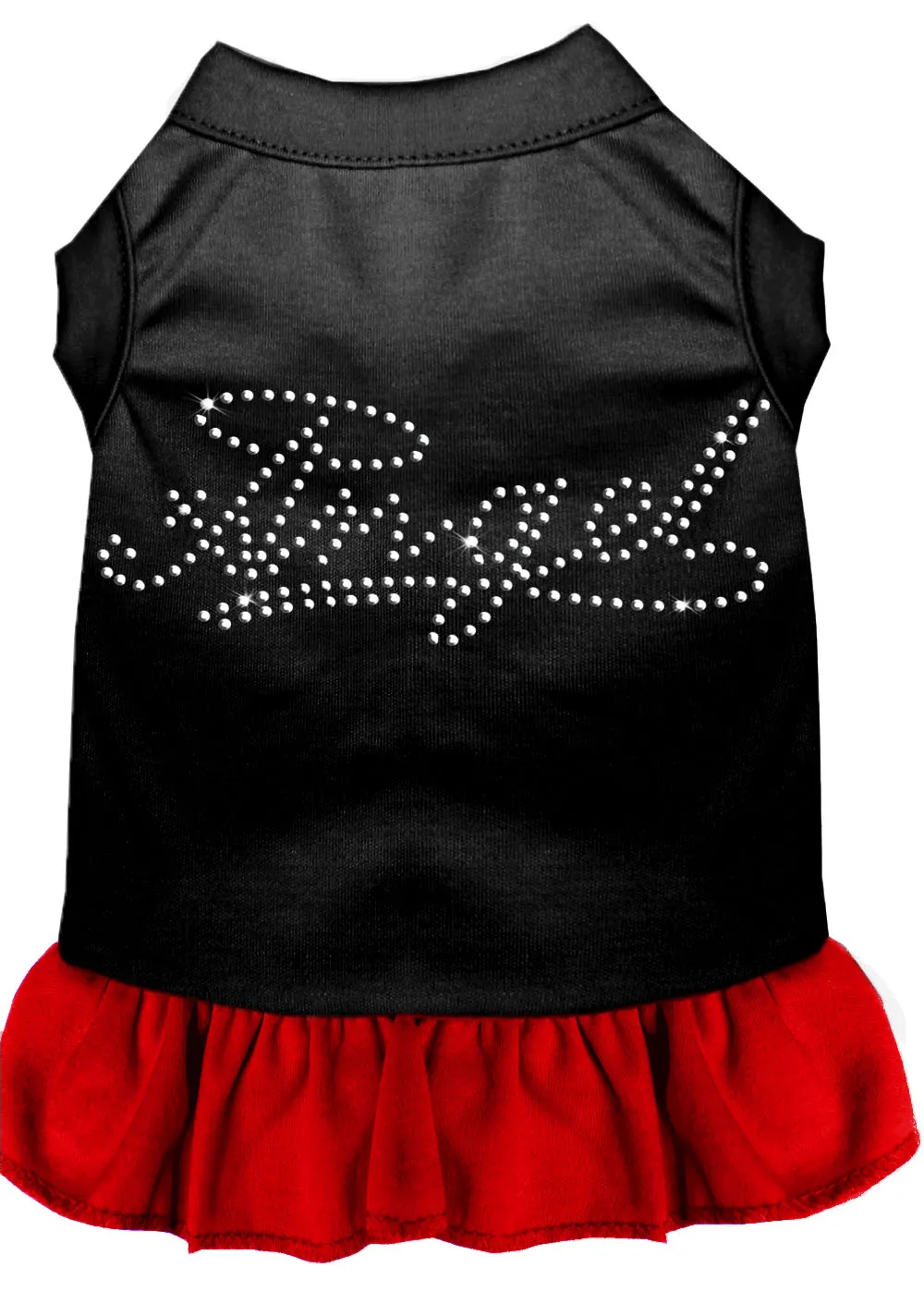 Rhinestone Angel Dress Black With Red Lg