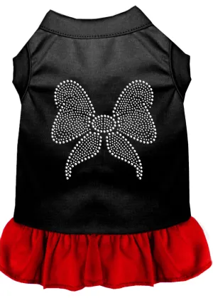 Rhinestone Bow Dresses Black With Red Sm