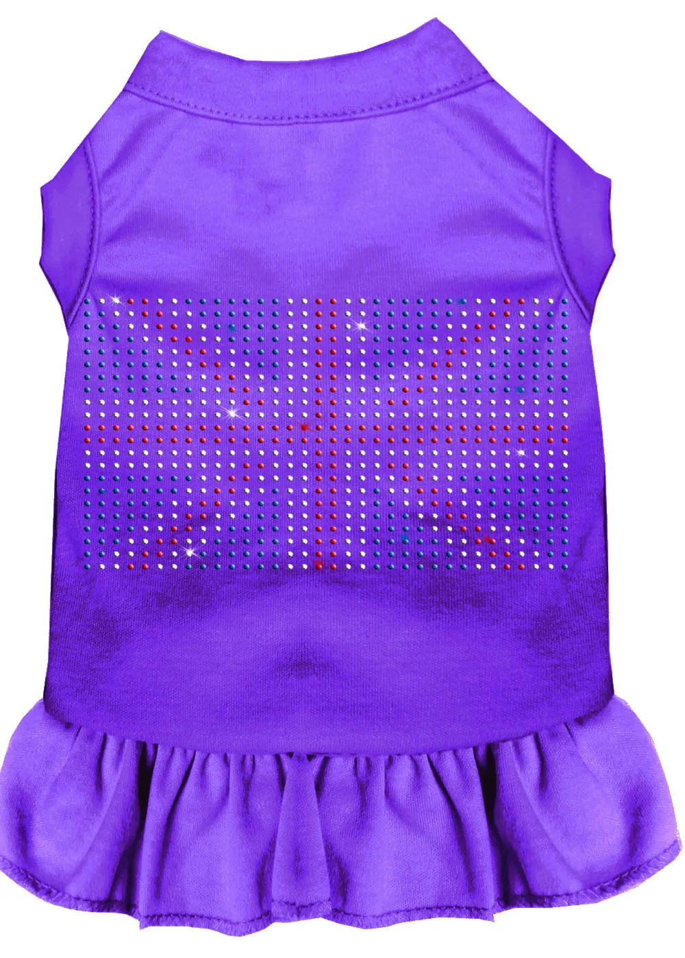 Rhinestone British Flag Dress Purple Xl