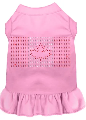 Rhinestone Canadian Flag Dress Light Pink Xxl