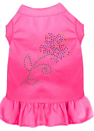 Rhinestone Multi Flower Dress Bright Pink Xl