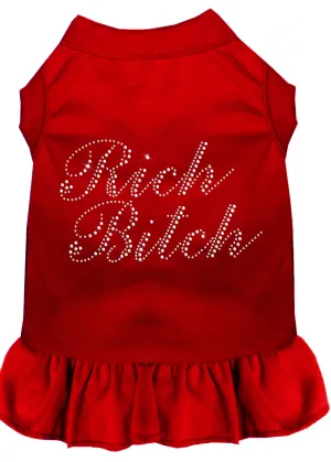 Rhinestone Rich Bitch Dress Red 4x