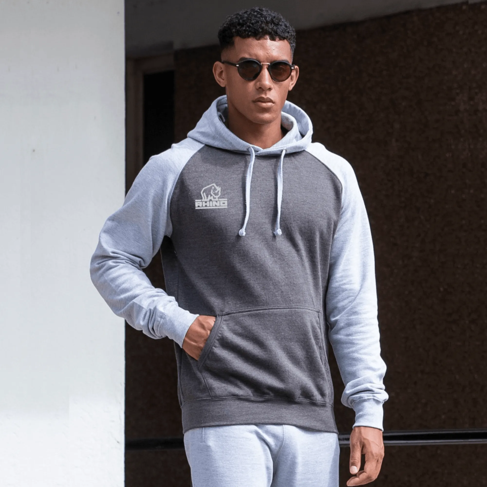 Rhino Baseball Style Hoodie