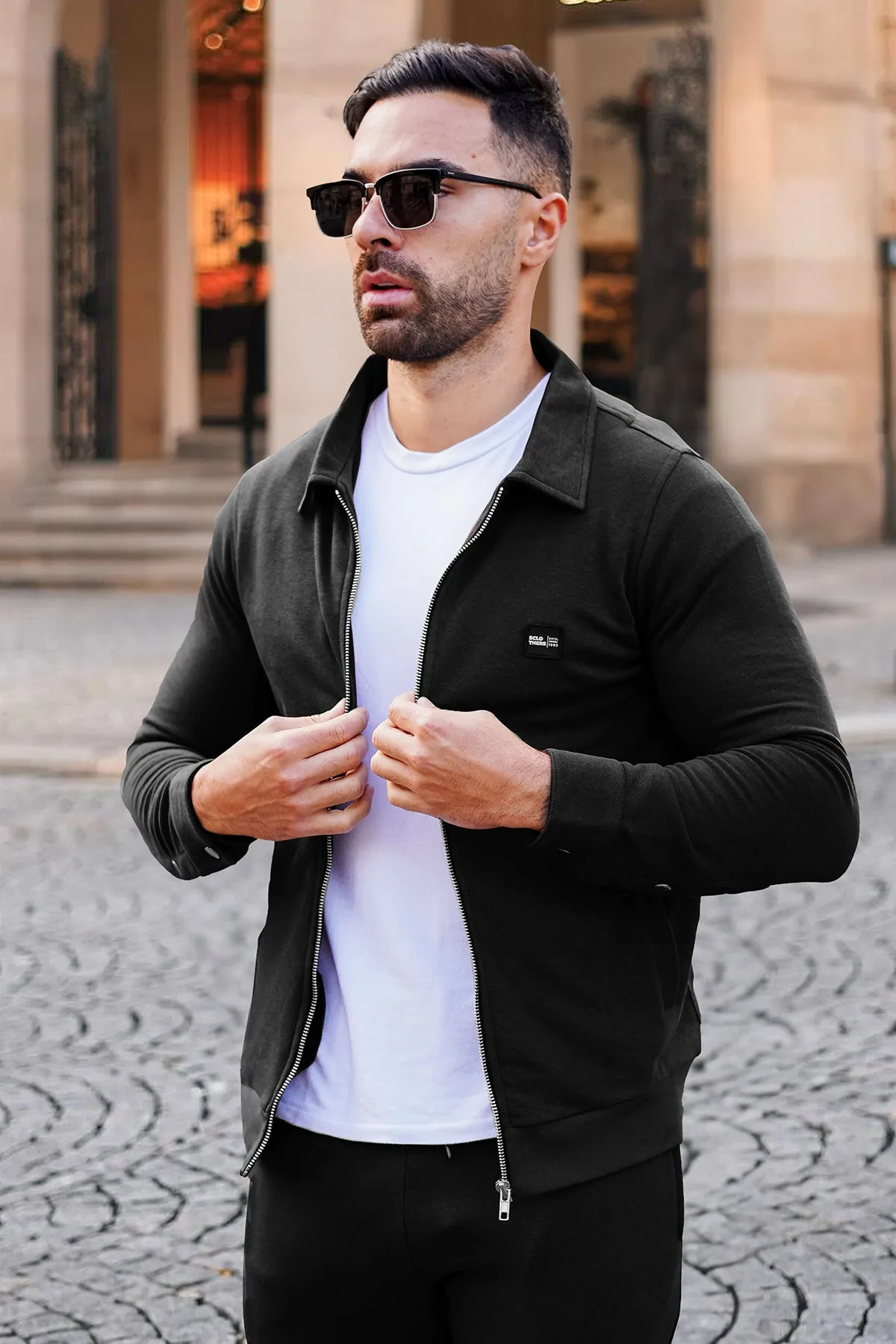 Sclothers Black Zipper Jacket - W23 - MJ0015R