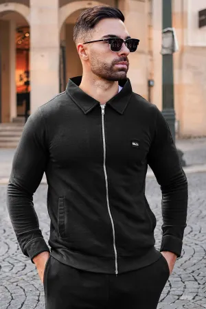 Sclothers Black Zipper Jacket - W23 - MJ0015R