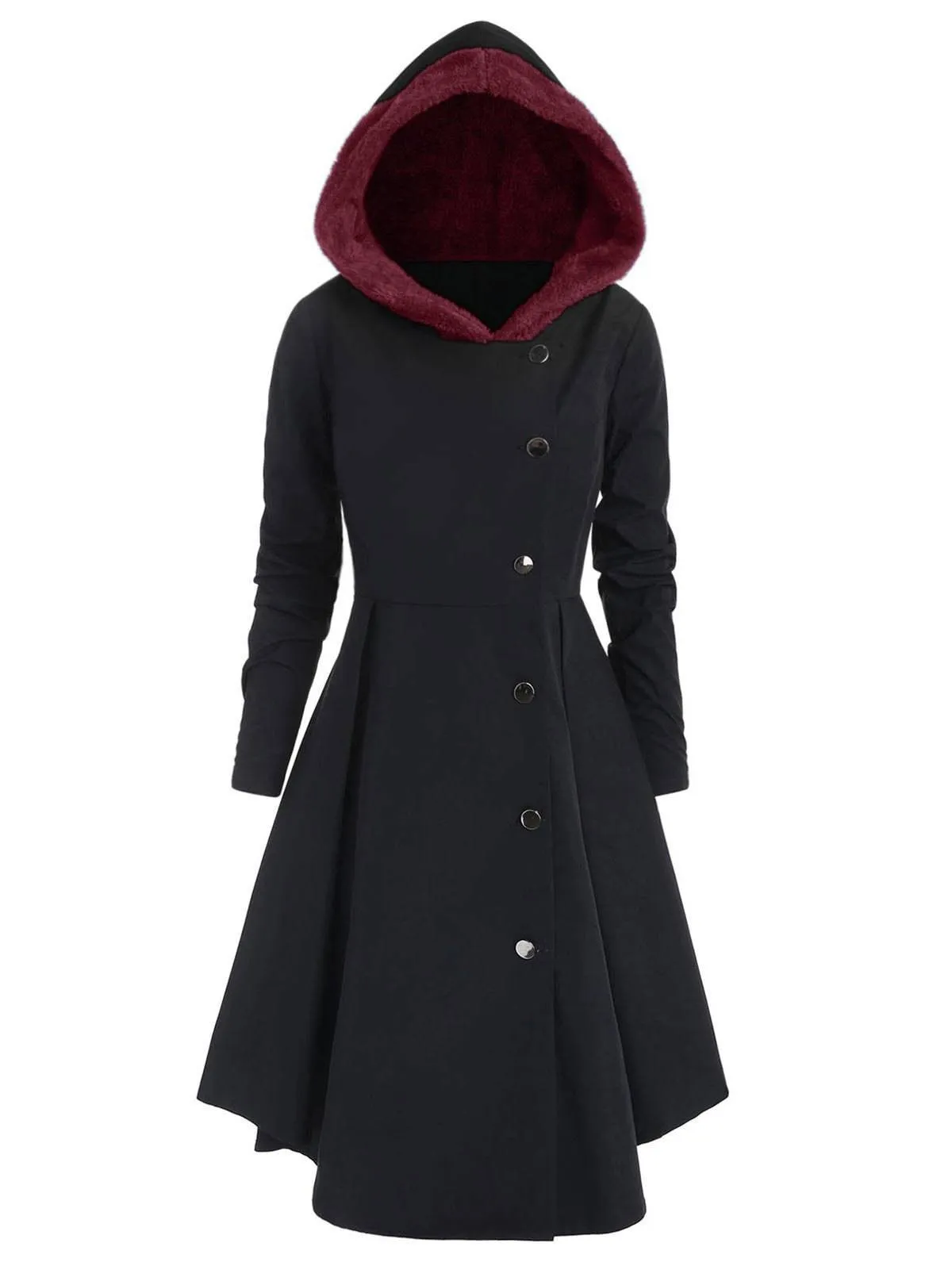 Sidiou Group Women Ladies Winter Long Coat Hooded Trench Outwear Warm Jacket