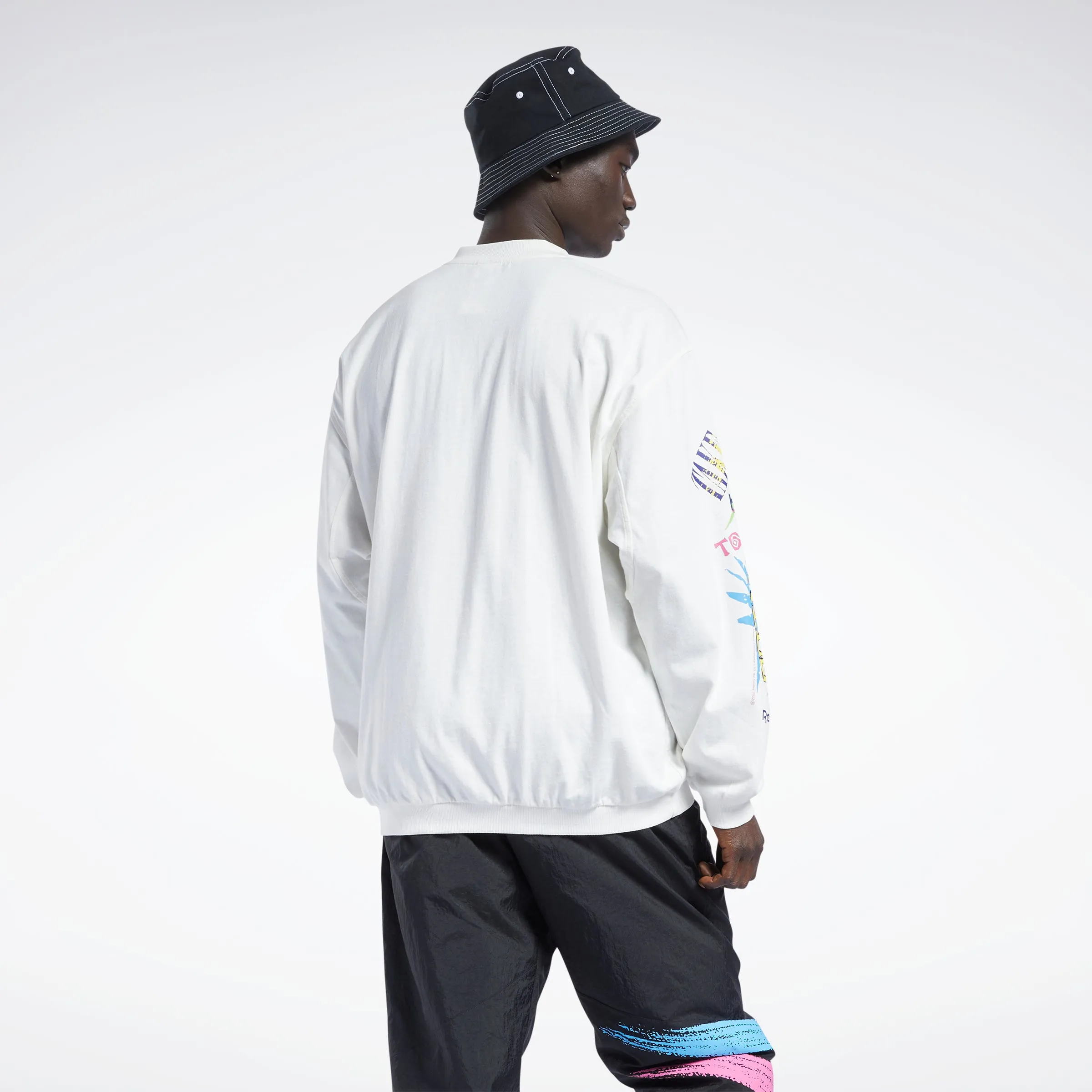 Smiley Crew Sweatshirt Chalk