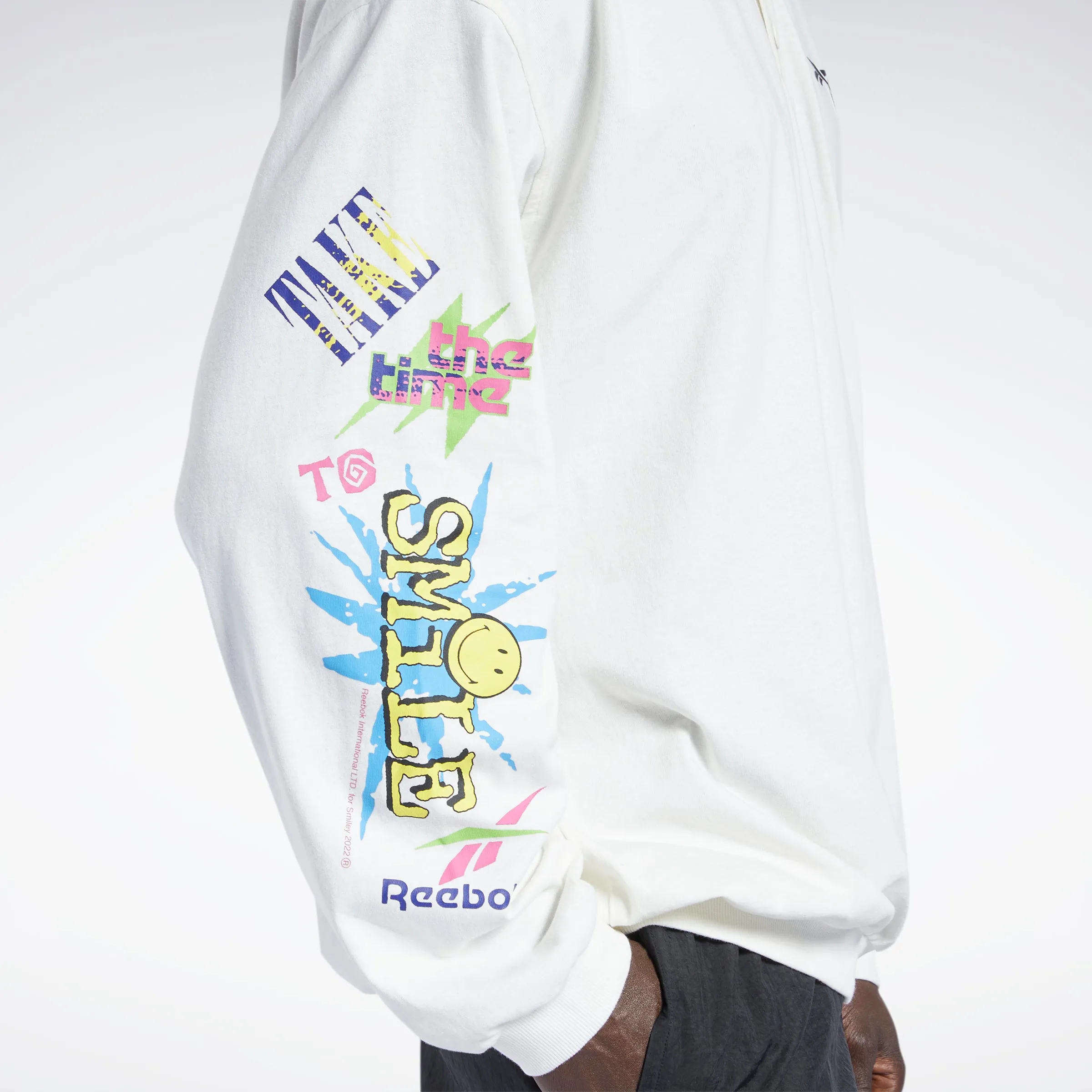 Smiley Crew Sweatshirt Chalk