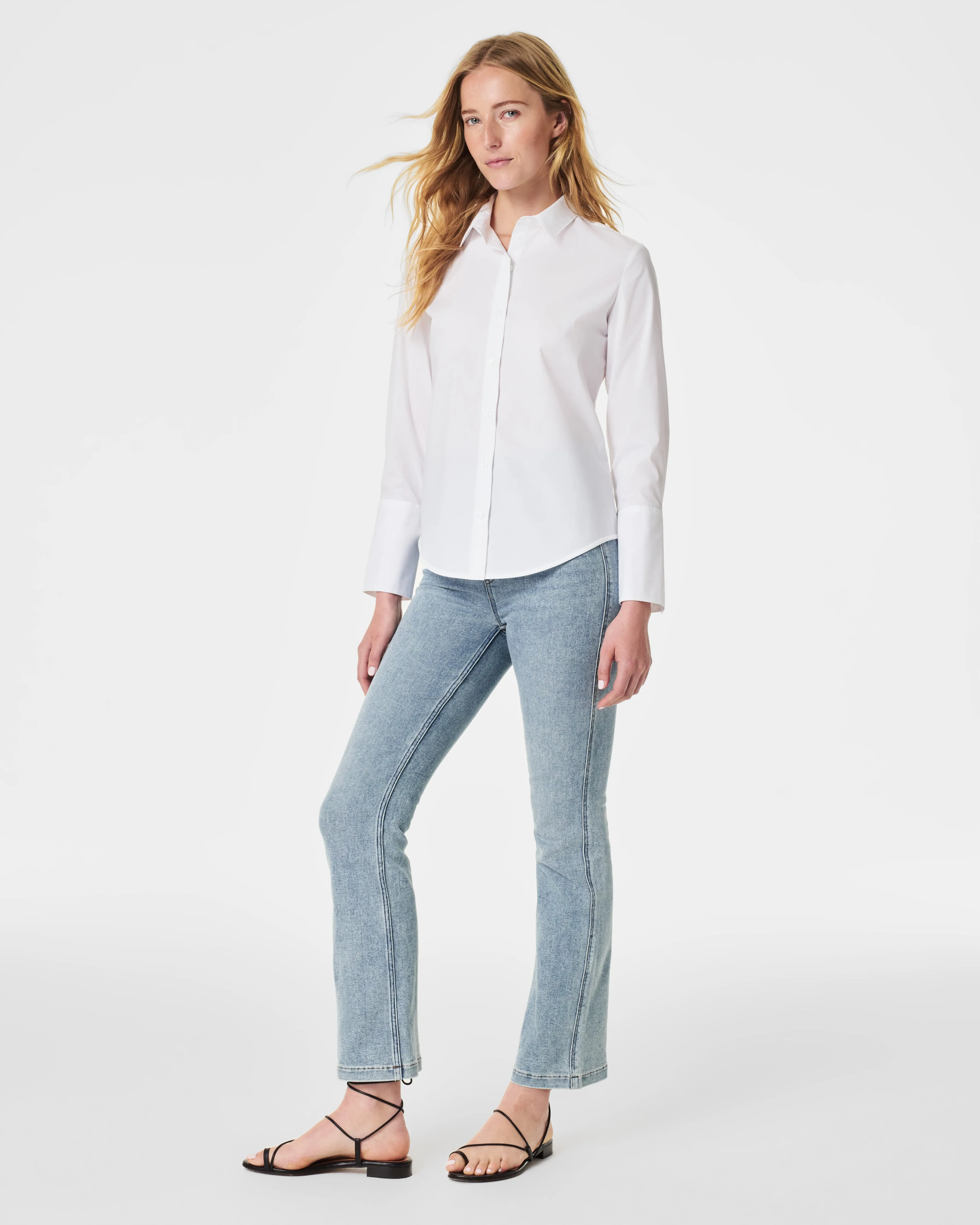 SPANX® Poplin Fitted Button-Down Shirt