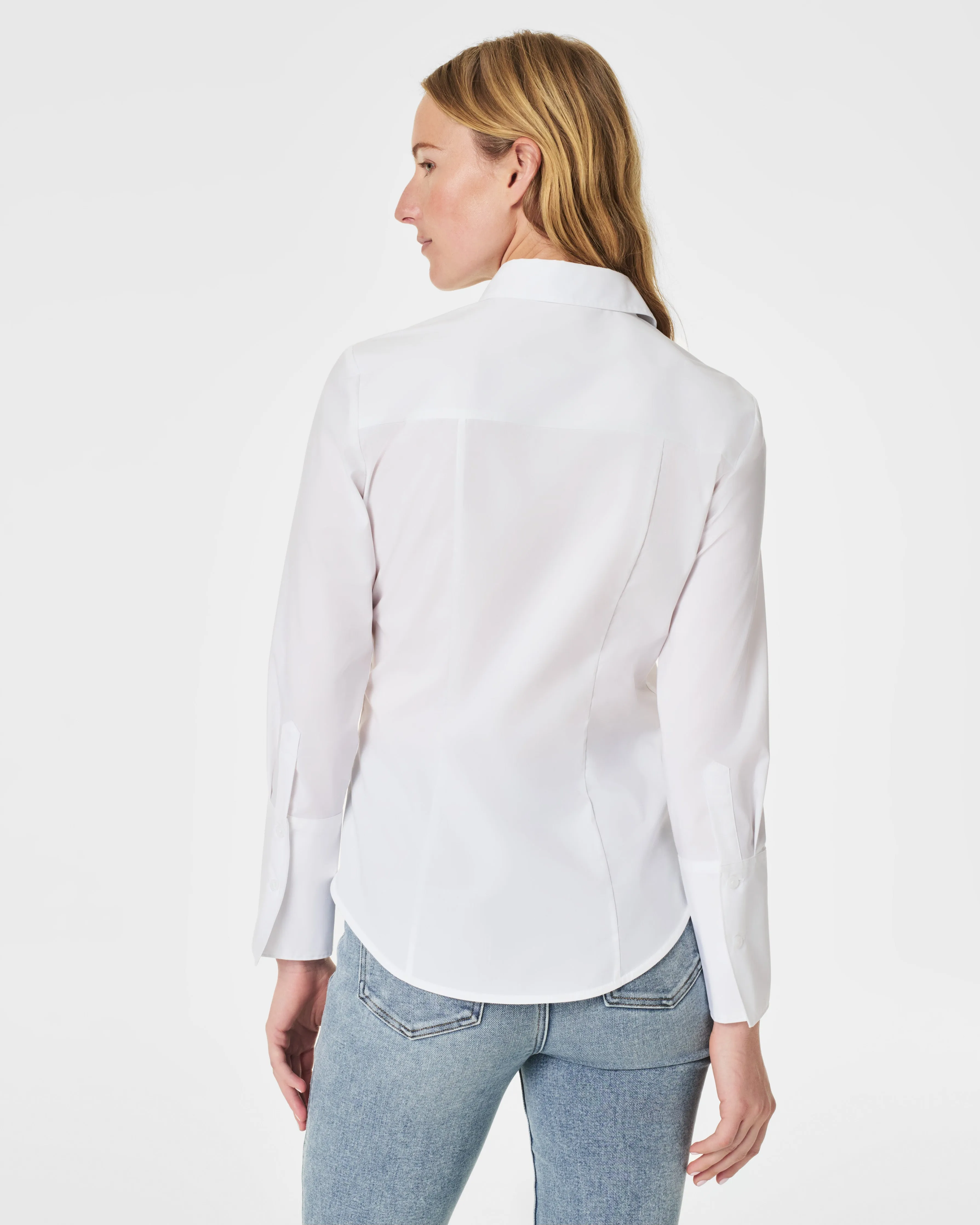 SPANX® Poplin Fitted Button-Down Shirt