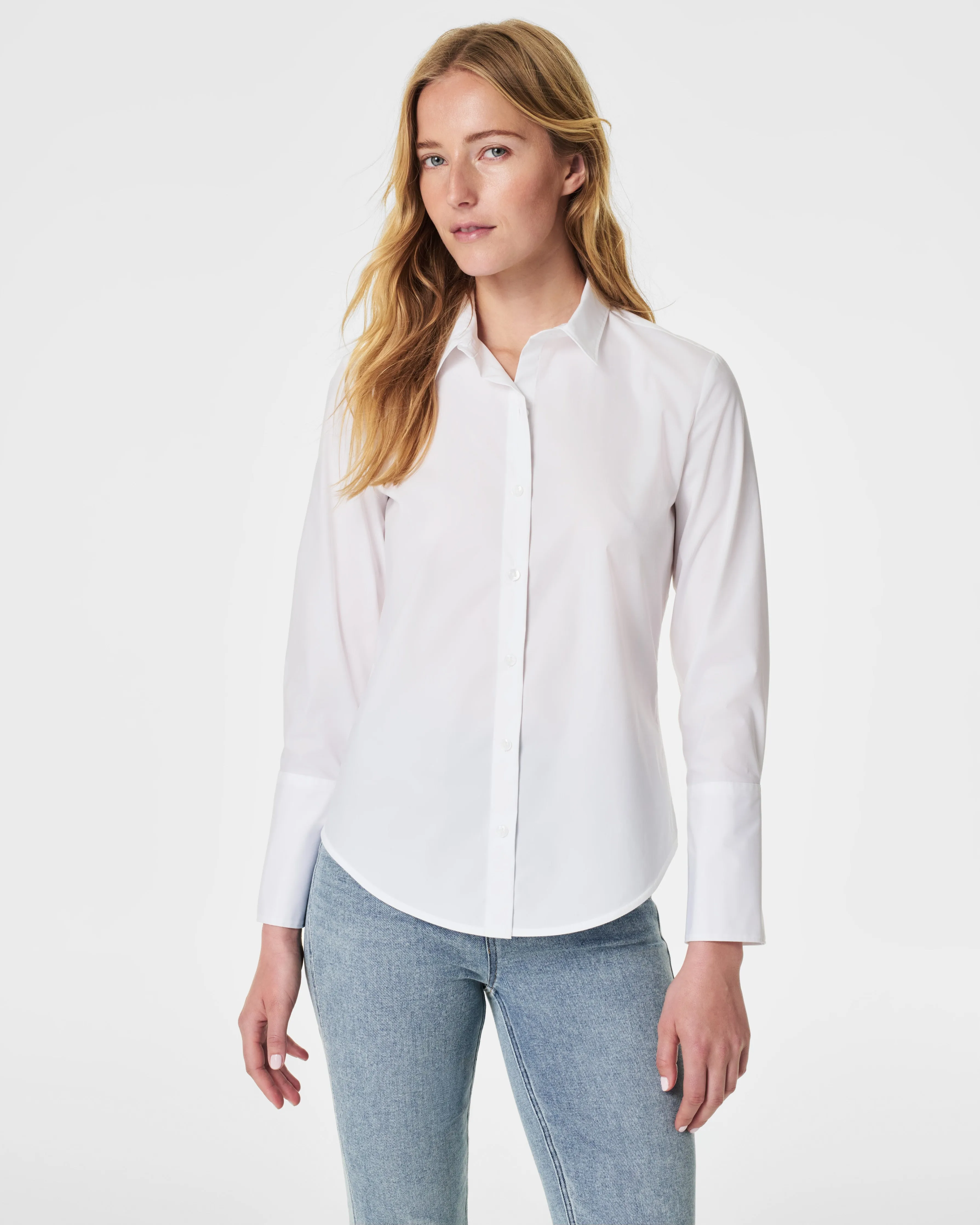 SPANX® Poplin Fitted Button-Down Shirt