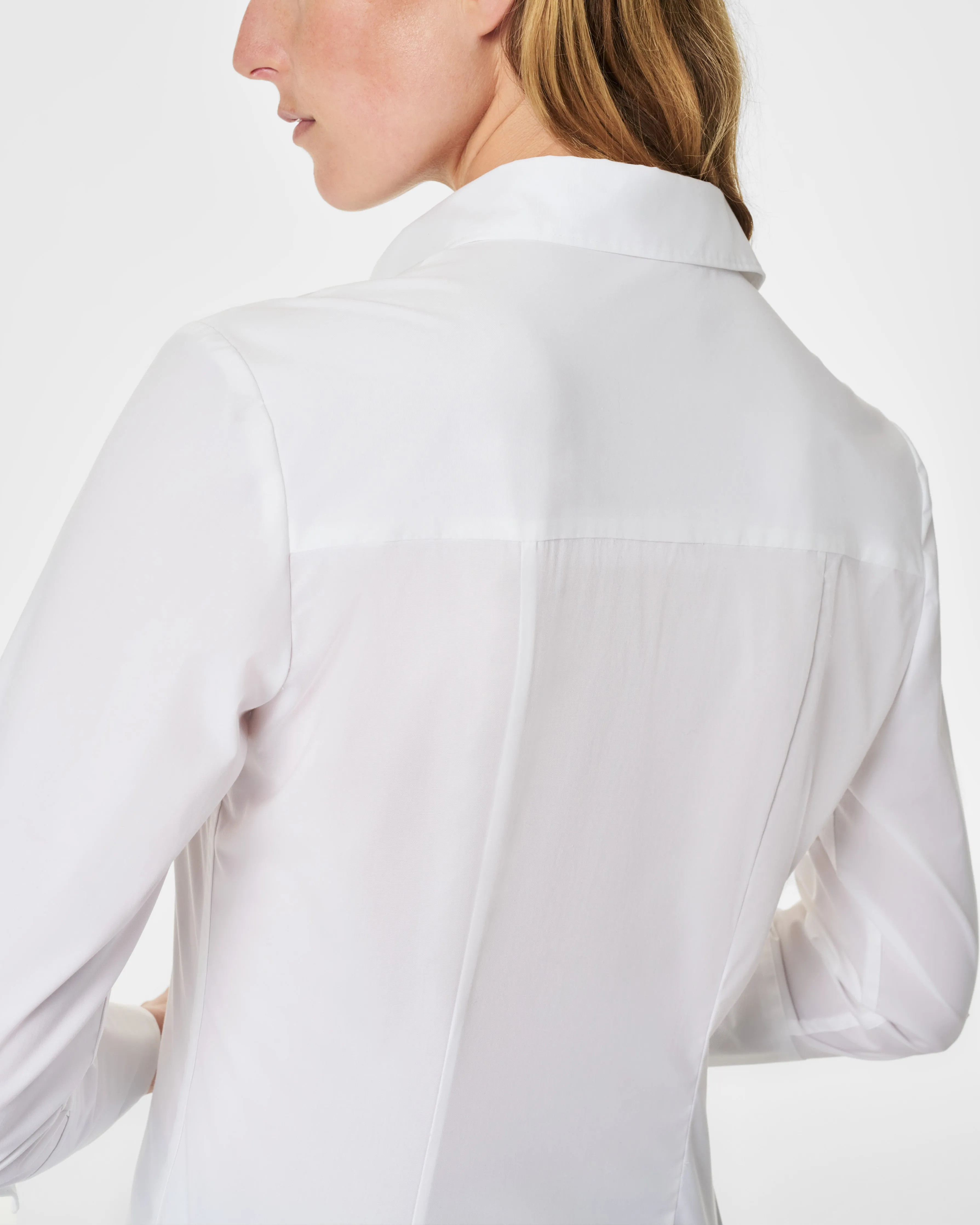 SPANX® Poplin Fitted Button-Down Shirt