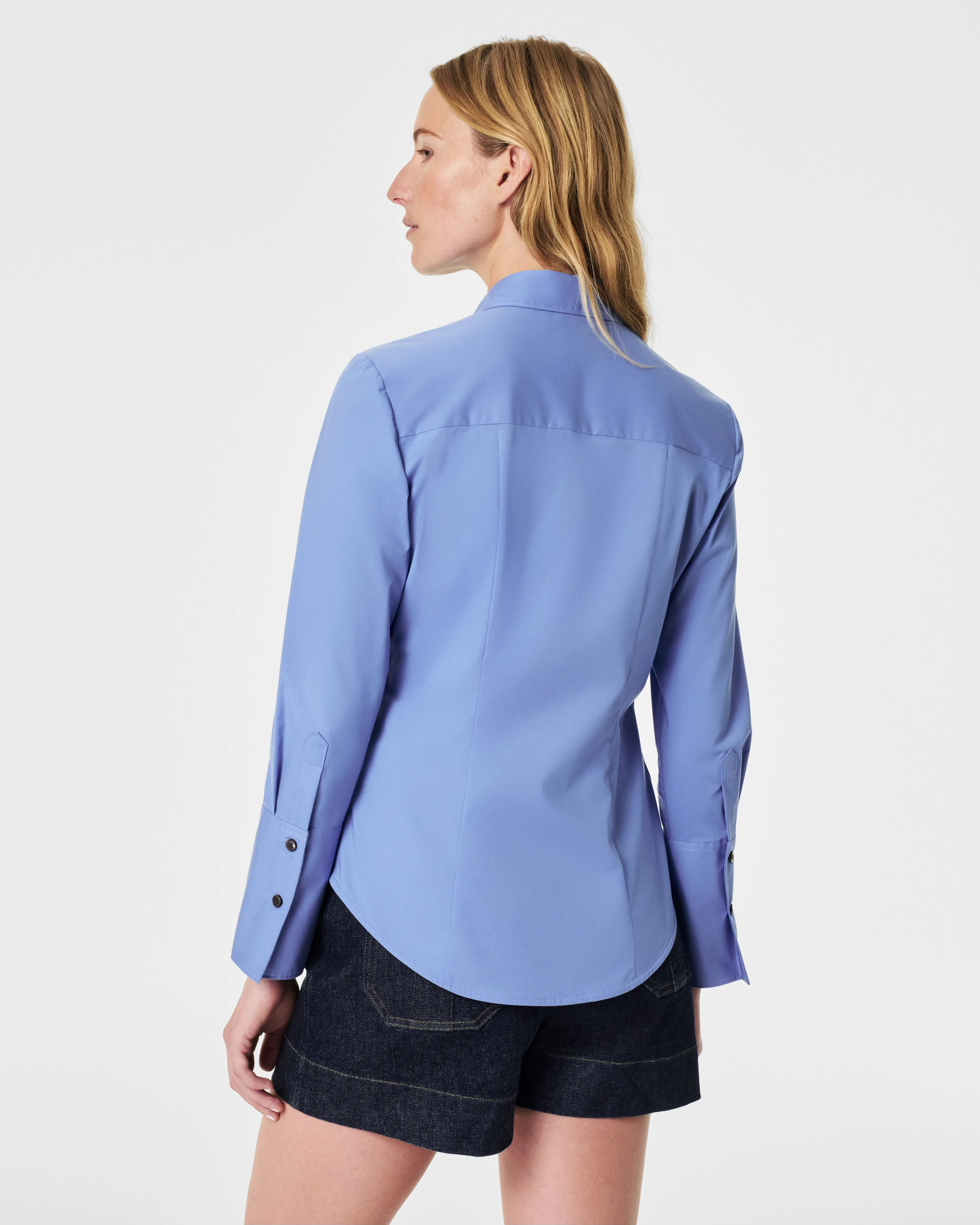 SPANX® Poplin Fitted Button-Down Shirt