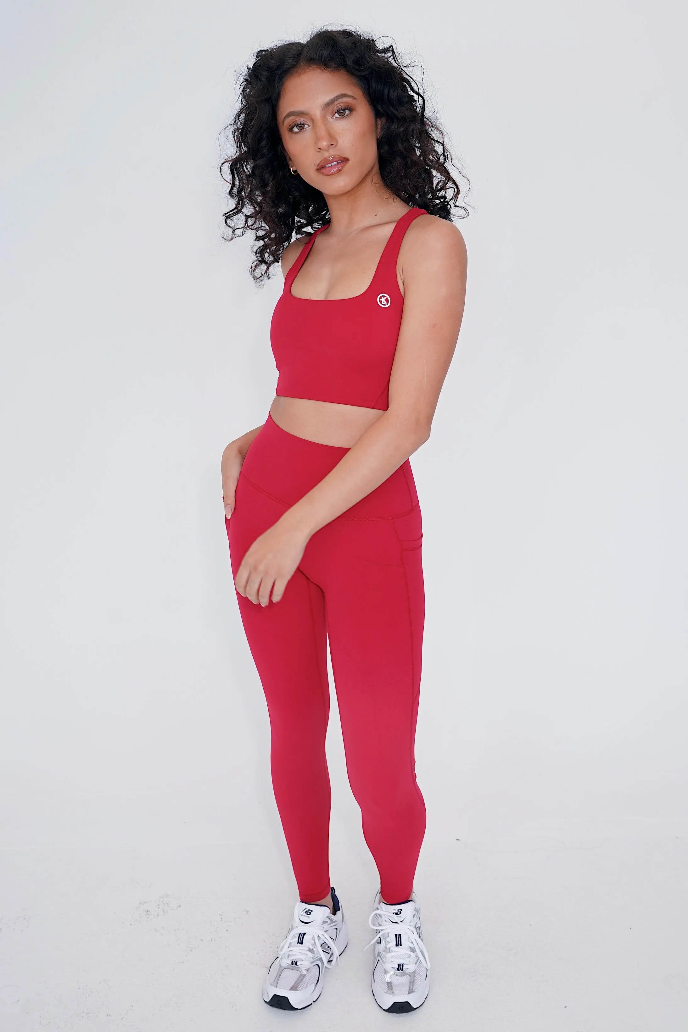 The More I Give, The More I Receive Hot Red Leggings