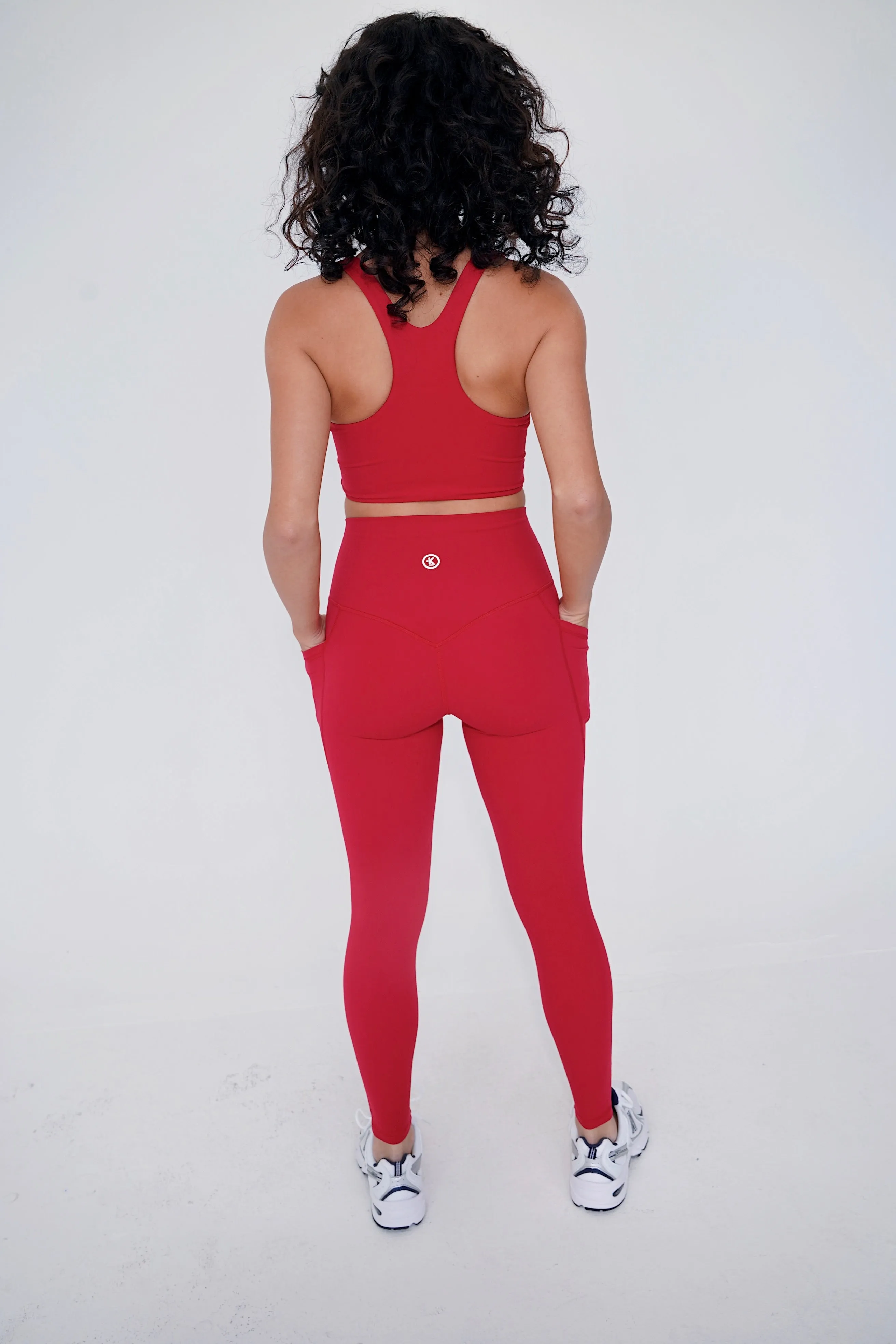 The More I Give, The More I Receive Hot Red Leggings
