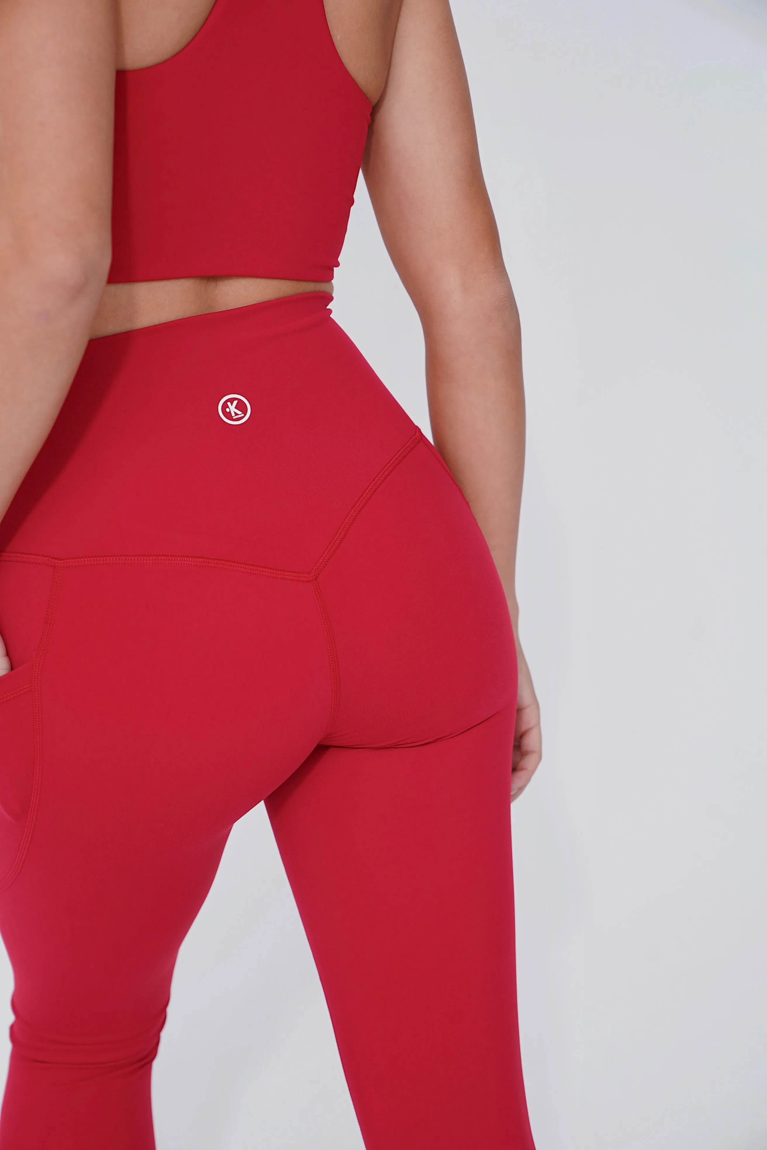 The More I Give, The More I Receive Hot Red Leggings