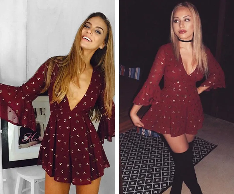 The Red Elegant Jumpsuit Romper.