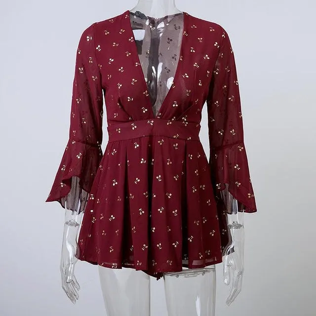 The Red Elegant Jumpsuit Romper.