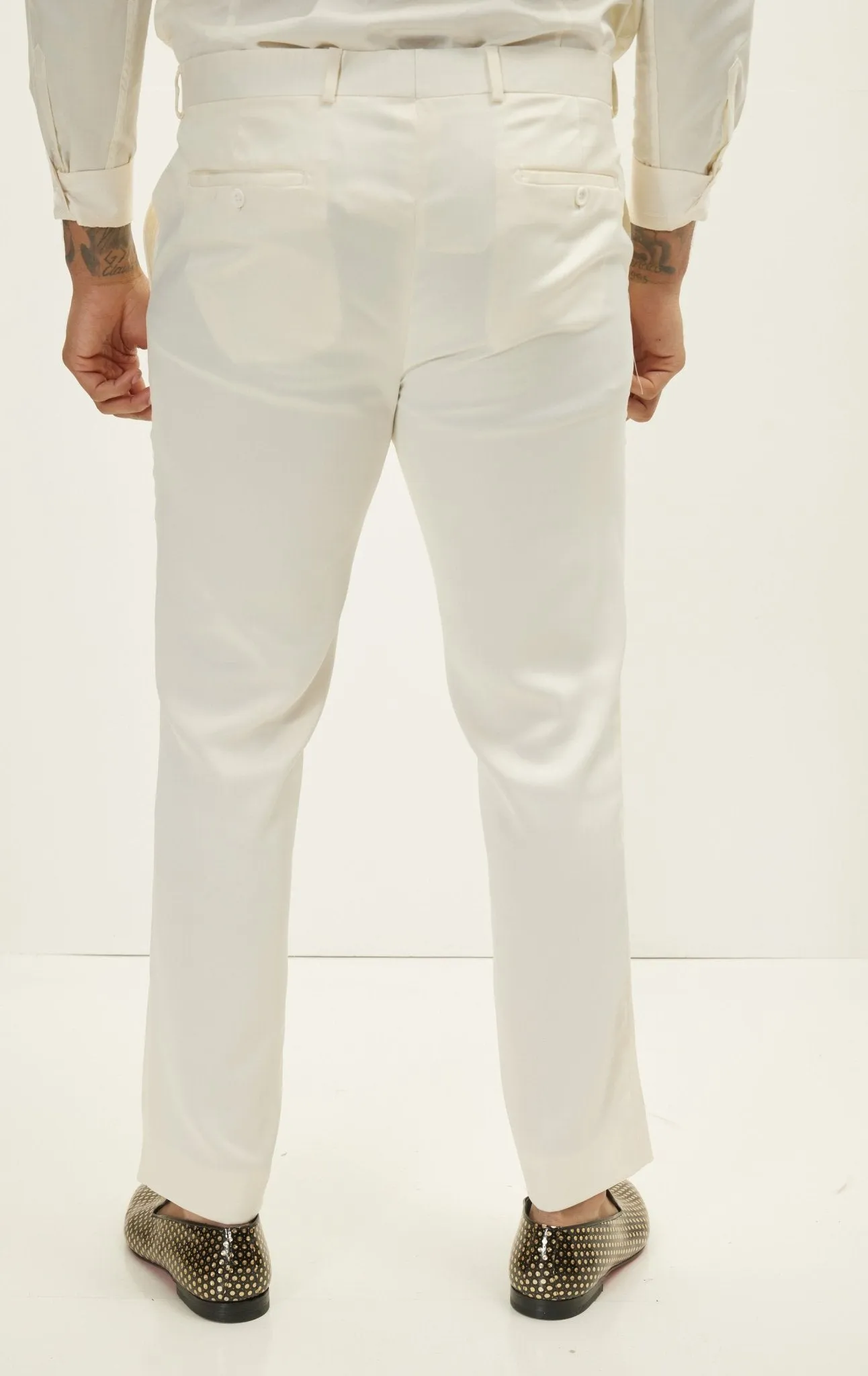 The Wet Look Electric Tuxedo Jacket - White Gold